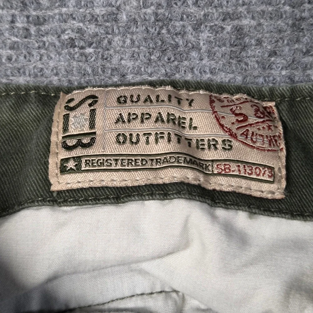 Steve & Barry's Cargo Pants Mens 34x28 Green Y2K Distressed Utility Baggy